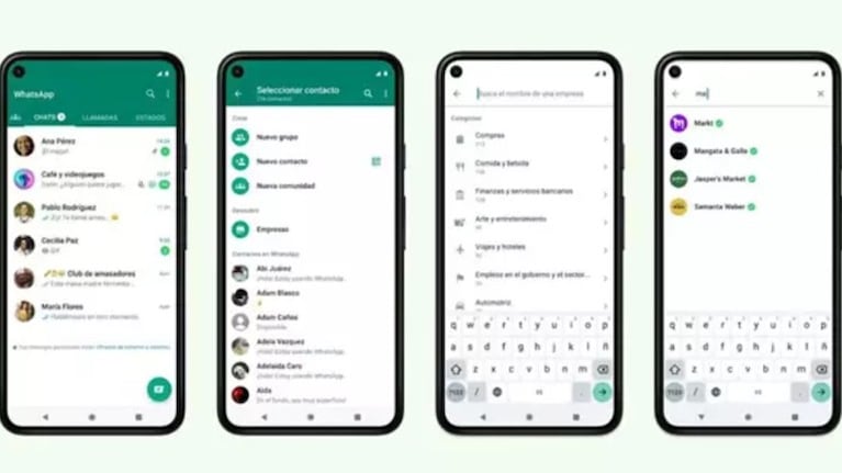 WhatsApp implementa un buscador en la app para explorar y encontrar empresas por categorías