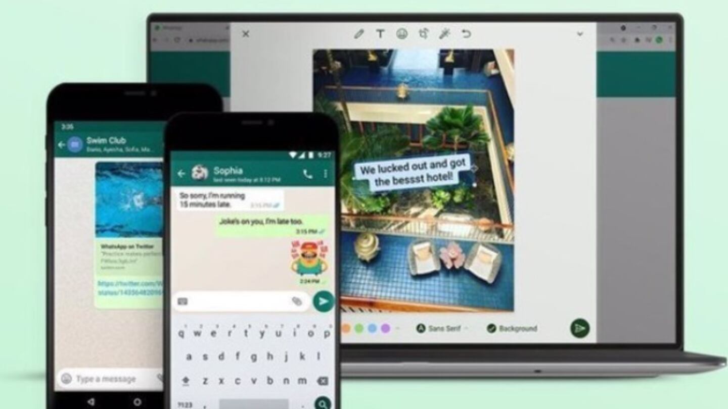 WhatsApp lanza el editor de fotos en su versión de escritorio y la vista previa completa de enlaces