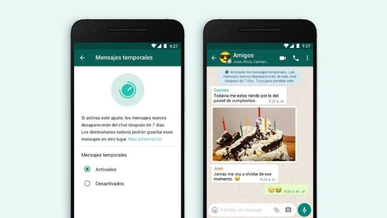 Whatsapp lanza los mensajes que desaparecen después de 7 días. Foto: EP.
