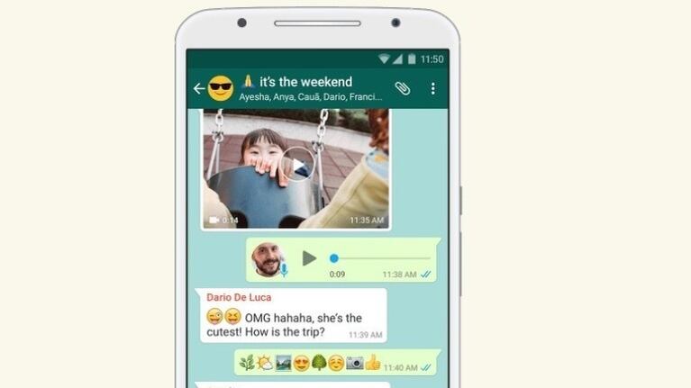 Whatsapp permitirá silenciar los videos antes de compartirlos. Foto:DPA. 