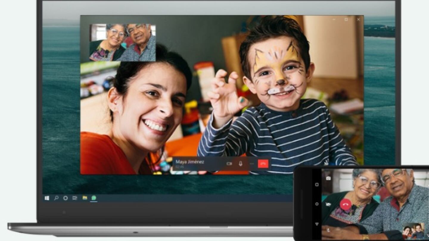 WhatsApp ya permite unirse a una videollamada grupal empezada. Foto: DPA.