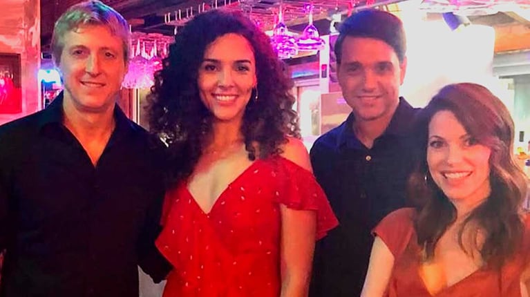 William Zabka, Vanessa Rubio, Ralph Macchio y Courtney Henggeler (Foto: Instagram @courtneyhenggeler)