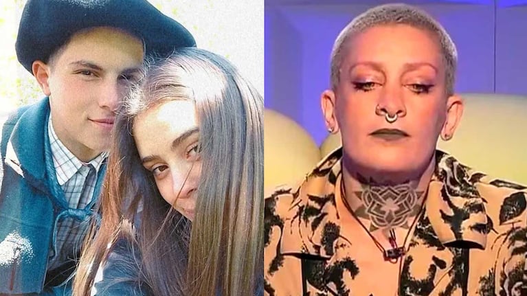 Williams López, su novia Martina y Juliana "Furia" Scaglione (Fotos: Instagram @martibrun2 y captura Telefe)