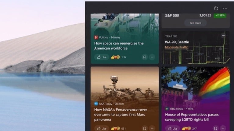 Windows 10 rediseña el feed de noticias para que sea “más atractivo”. Foto:DPA. 