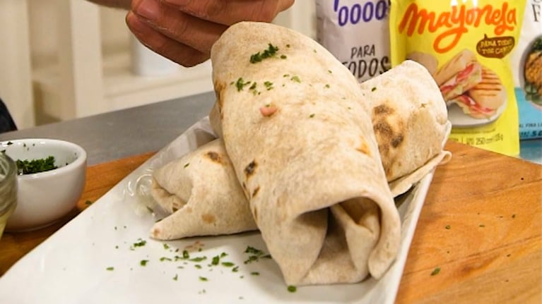 Wraps de vegetales, receta