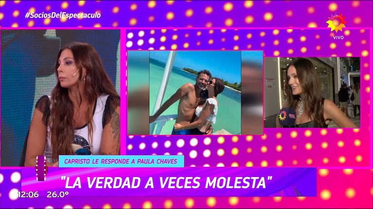 Ximena Capristo contra Paula Chaves en Socios del Espectáculo.