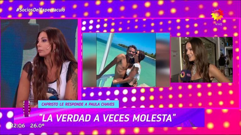 Ximena Capristo contra Paula Chaves en Socios del Espectáculo.