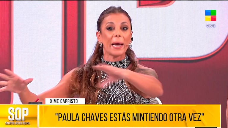 Ximena Capristo explotó contra Paula Chaves en vivo y la acusó de mentir (captura de América TV)