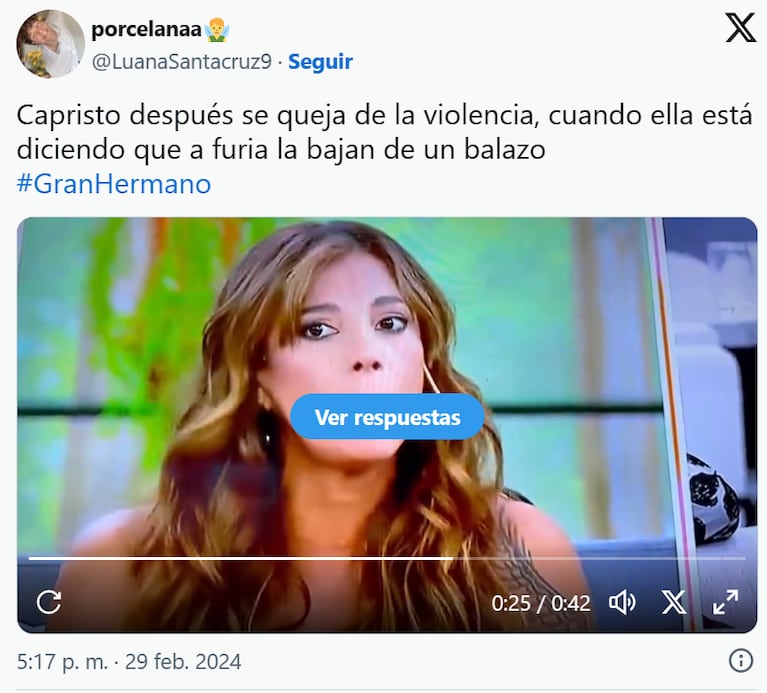 Ximena Capristo hizo un fuerte comentario sobre Furia de Gran Hermano y la fulminaron en redes: “Sos violenta”