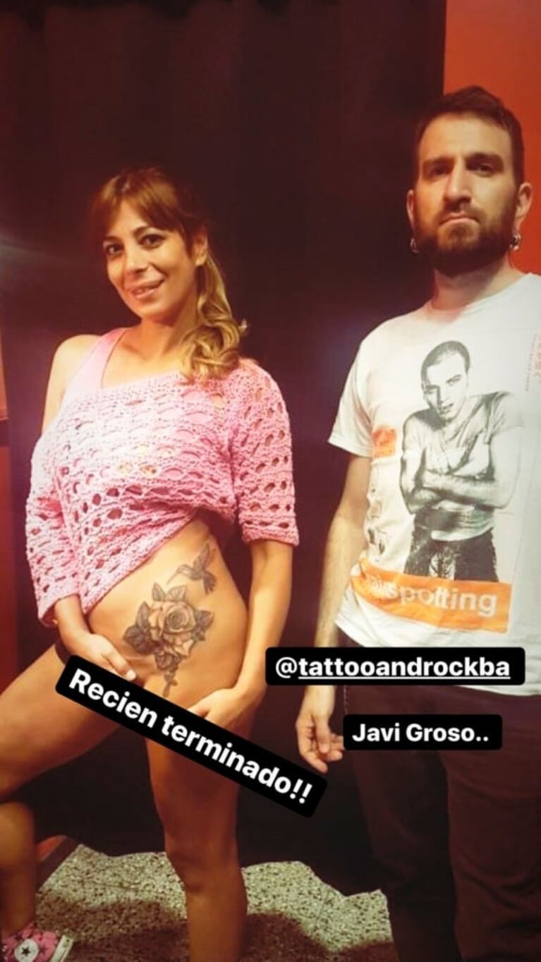 Ximena Capristo se tapó un antiguo tatuaje y mostró el nuevo diseño con una foto muy sexy