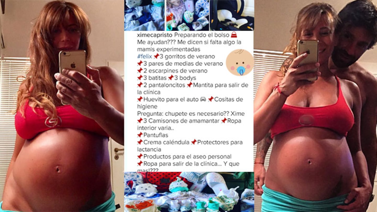 Ximena Capristo y la extensa lista para armar el bolso maternal de Félix (Foto: Instagram)