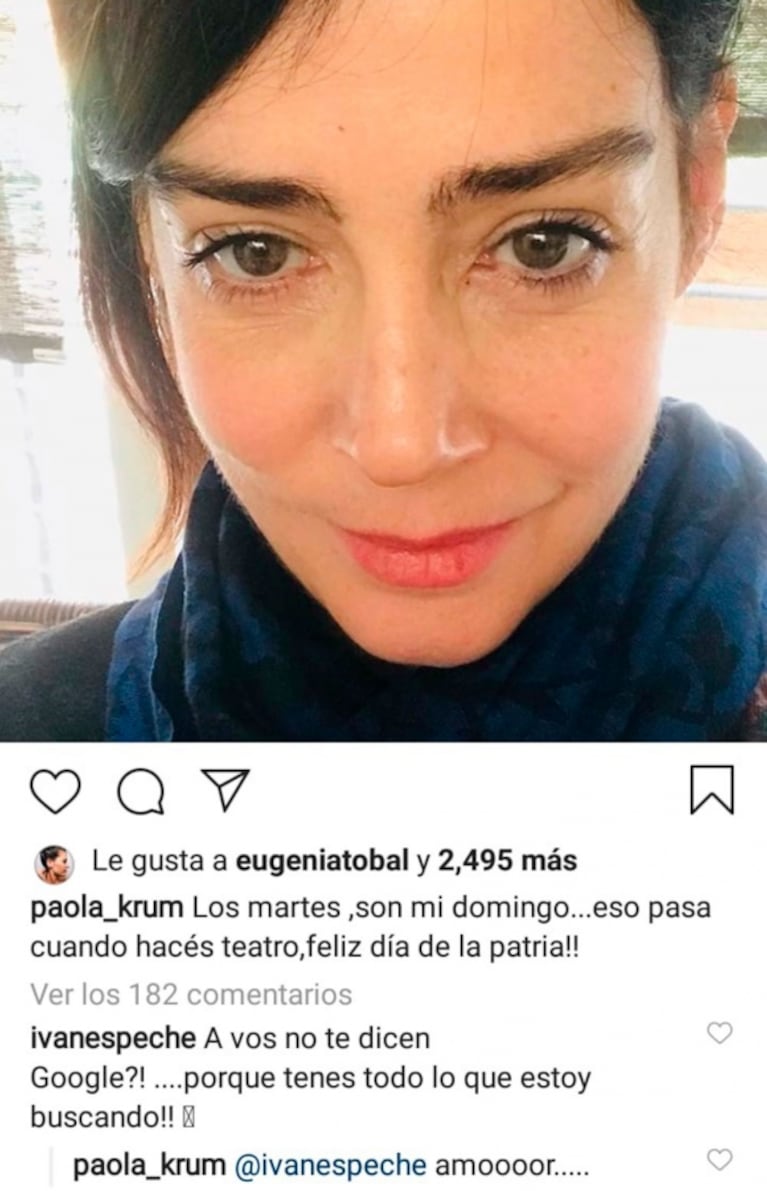 ¡Ya no lo oculta! Paola Krum, enamorada del actor Iván Espeche: "¡Sos el mejor del mundo! Te amo"