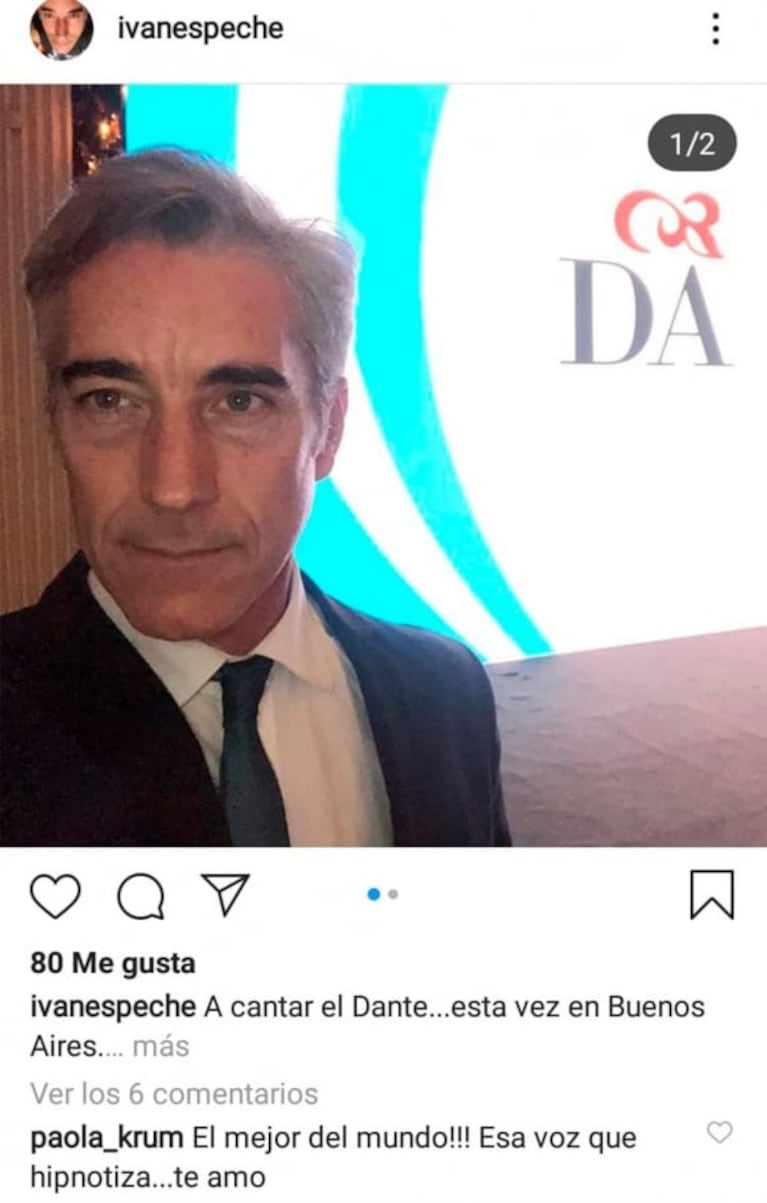 ¡Ya no lo oculta! Paola Krum, enamorada del actor Iván Espeche: "¡Sos el mejor del mundo! Te amo"