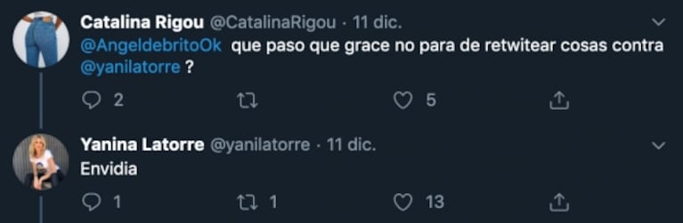 Yanina Latorre apuntó sin filtro contra Graciela Alfano: "Mirá dónde están Susana y Moria, no le da para más" 