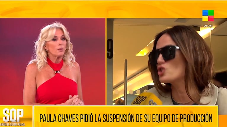 Yanina Latorre aseguró que Paula Chaves pidió cambiar a sus productores en Olga y ella reaccionó en vivo (Captura de América TV)