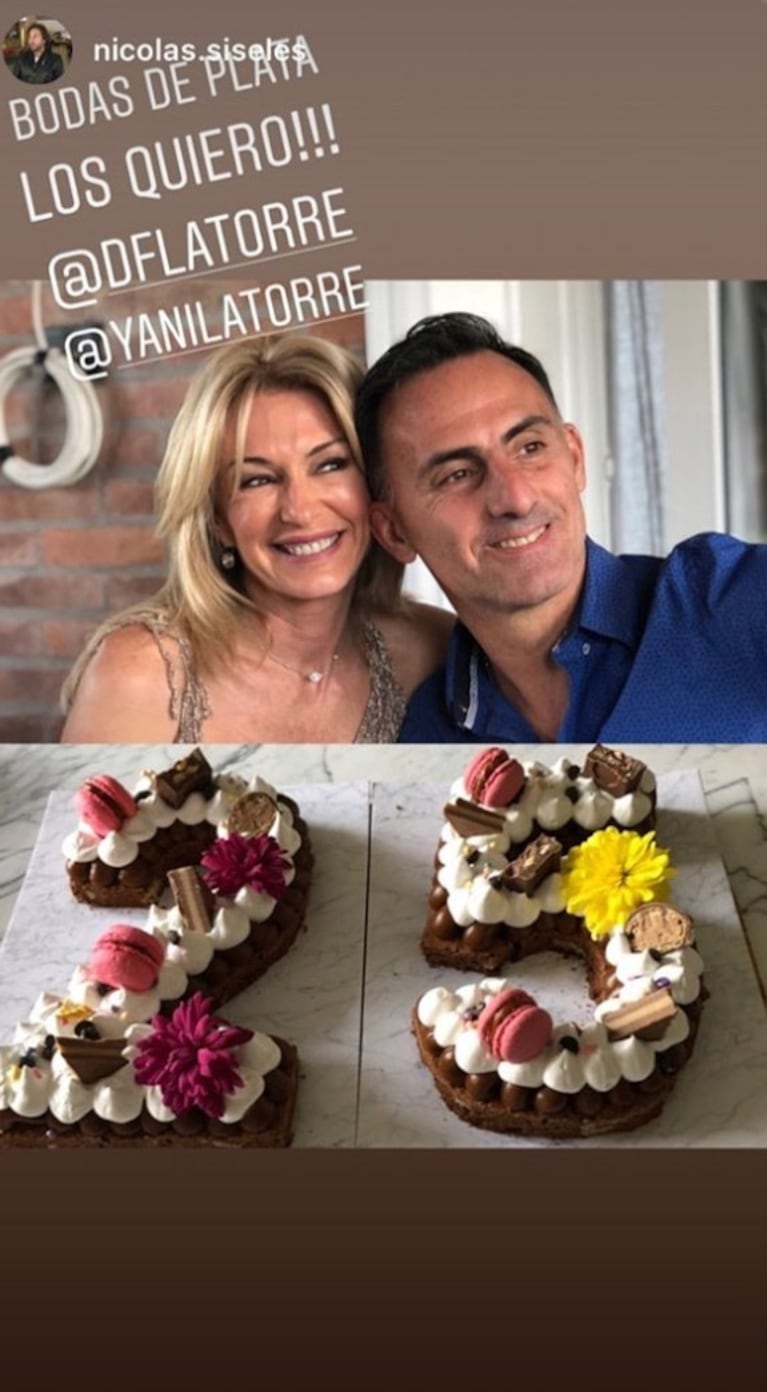 Yanina Latorre celebró sus bodas de plata y le dedicó un profundo mensaje a Diego: "Te volvería a elegir"