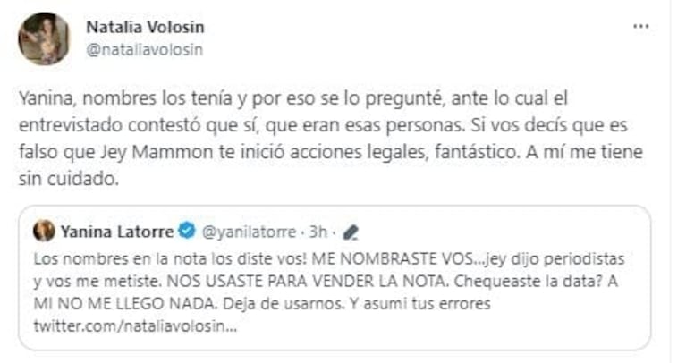 Yanina Latorre explotó ante el anuncio de una supuesta audiencia con Jey Mammon: "Dejen de usarnos"