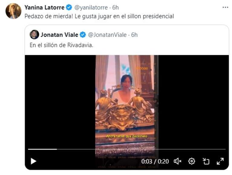 Yanina Latorre fue letal contra Tamara Pettinato (Foto: captura X)