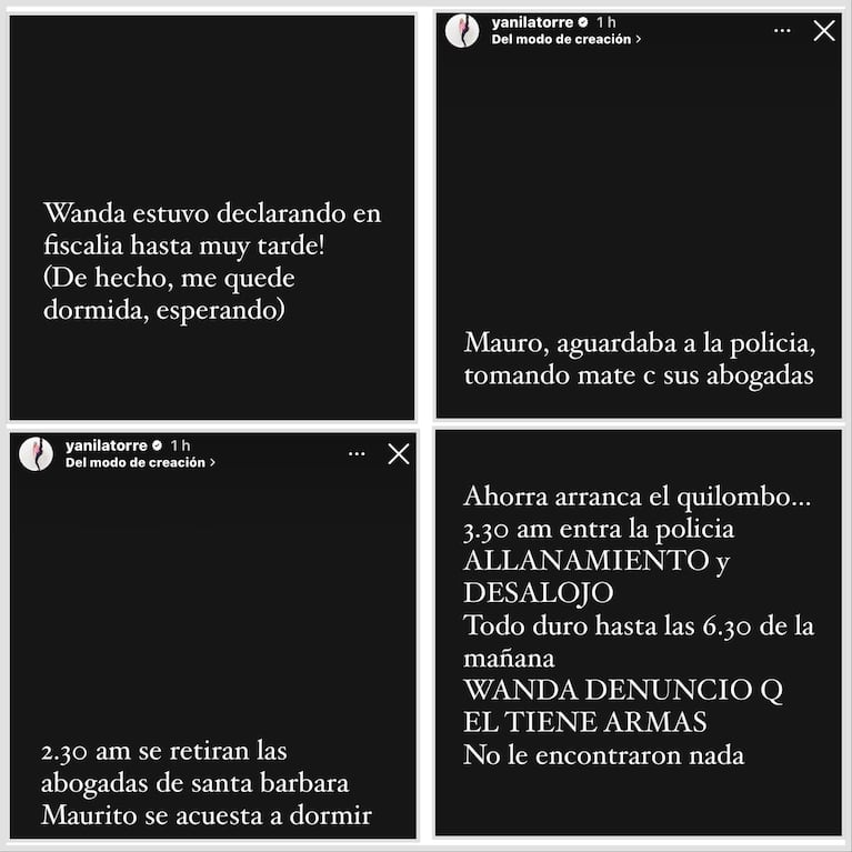 Yanina Latorre habló del desalojo de Wanda Nara a Mauro Icardi la última madrugada en sus redes sociales.