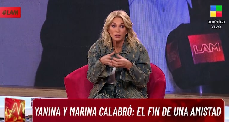 Yanina Latorre habló del final de su amistad con Marina Calabró y de su mala experiencia laboral con ella