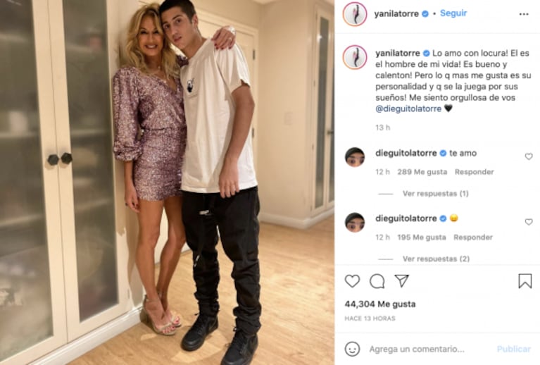 Yanina Latorre le dedicó un emotivo posteo a su hijo, Dieguito, que se lanzó como "trapero": "Se la juega por sus sueños" 