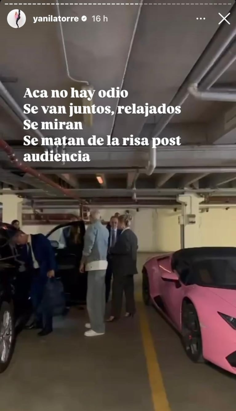 Yanina Latorre mostró el encuentro de Wanda Nara y Mauro Icardi tras la audiencia en Milán (Foto: captura de Instagram/@yanilatorre).