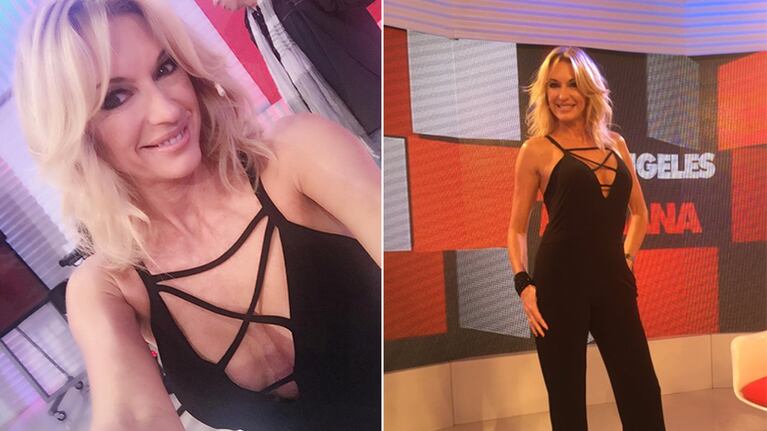 Yanina Latorre mostró su look para Los Ángeles de la mañana. Fotos: Instagram y Twitter.