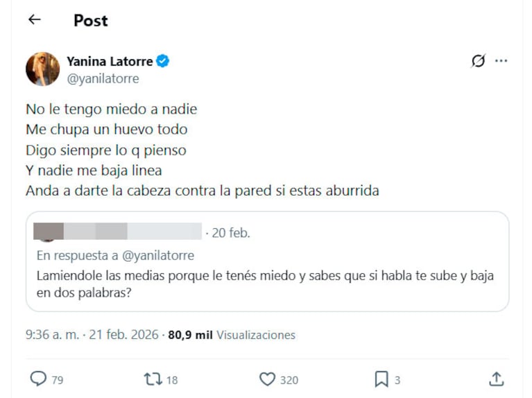 Yanina Latorre opinó del nuevo programa de Beto Casella (captura de X)