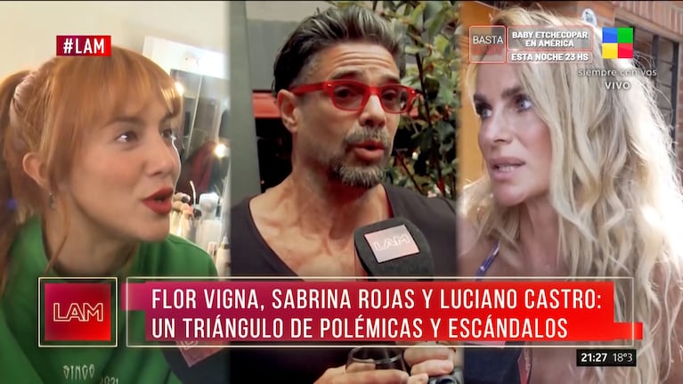 Yanina Latorre opinó picante de Flor Vigna y Sabrina Rojas y culpó a Luciano Castro del escándalo
