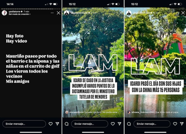 Yanina Latorre y Ángel de Brito revelaron el nuevo escándalo de Mauro Icardi y la China Suárez (Fotos: Instagram @yanilatorre y @angeldebritooki)