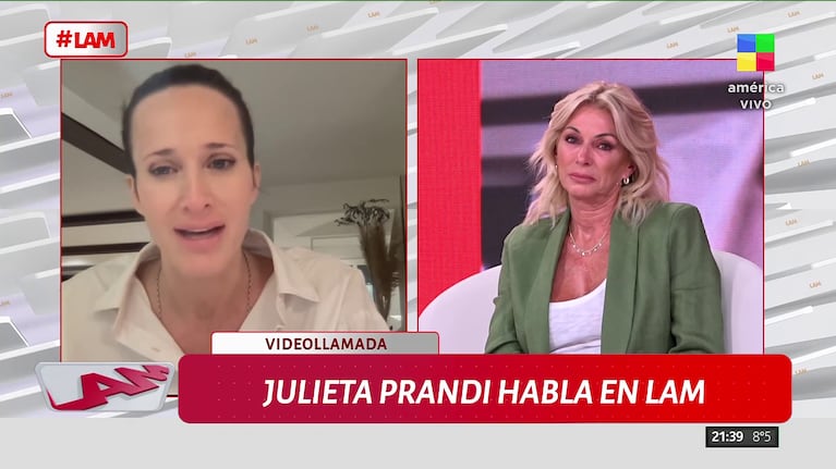 Yanina Latorre y Julieta Prandi en LAM (Foto: captura de América).