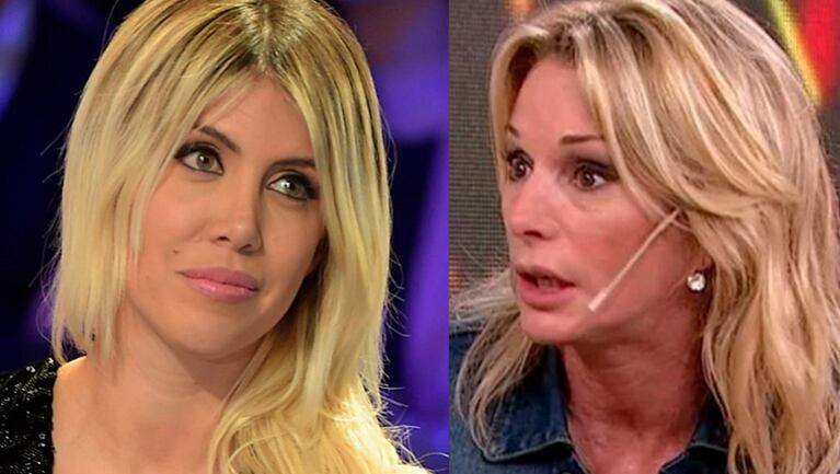 Yanina Latorre y Wanda Nara (Fotos: capturas Telefe y América TV)