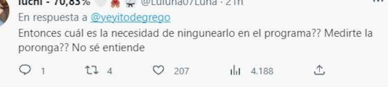 Yeyo De Gregorio imitó a Marcos de Gran Hermano, lo destrozaron en redes y se defendió: "Están muy llenos de odio"