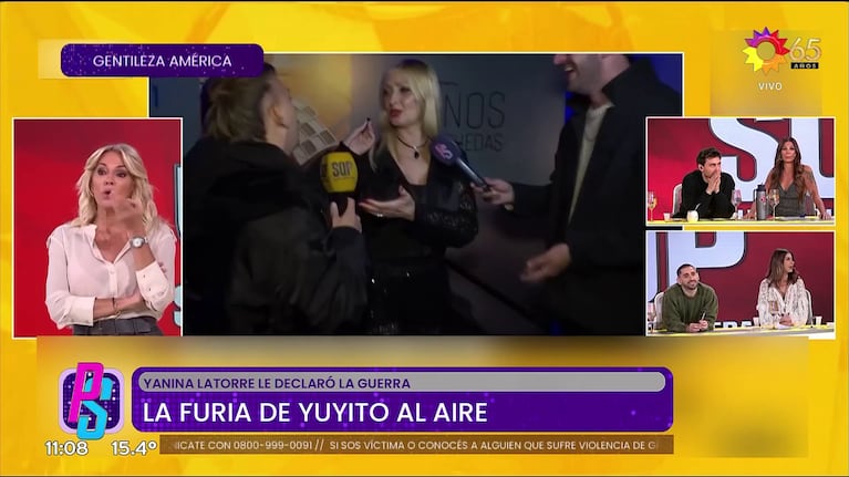 Yuyito González se negó a hablar con Yanina Latorre (Foto: capturas de eltrece y América).