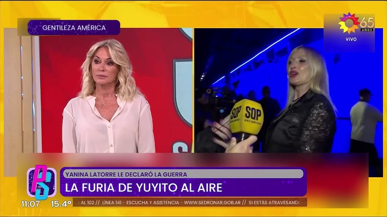 Yuyito González se negó a hablar con Yanina Latorre (Foto: capturas de eltrece y América).