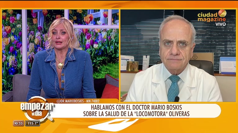 Yuyito González y el doctor Mario Boskis en Empezar el Día (Foto: captura de Ciudad Magazine).