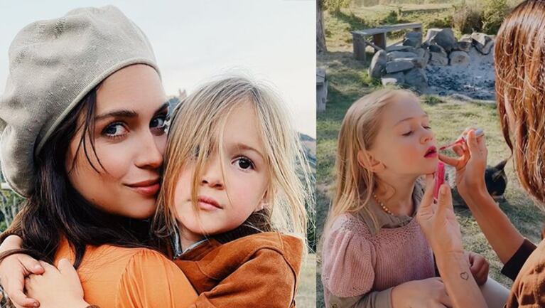 Zaira compartió un tierno video pintándole los labios a su hija.