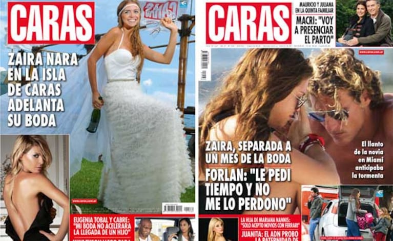 Zaira hablaba de su boda y unas semanas después la imagen del final. (Foto: Caras).