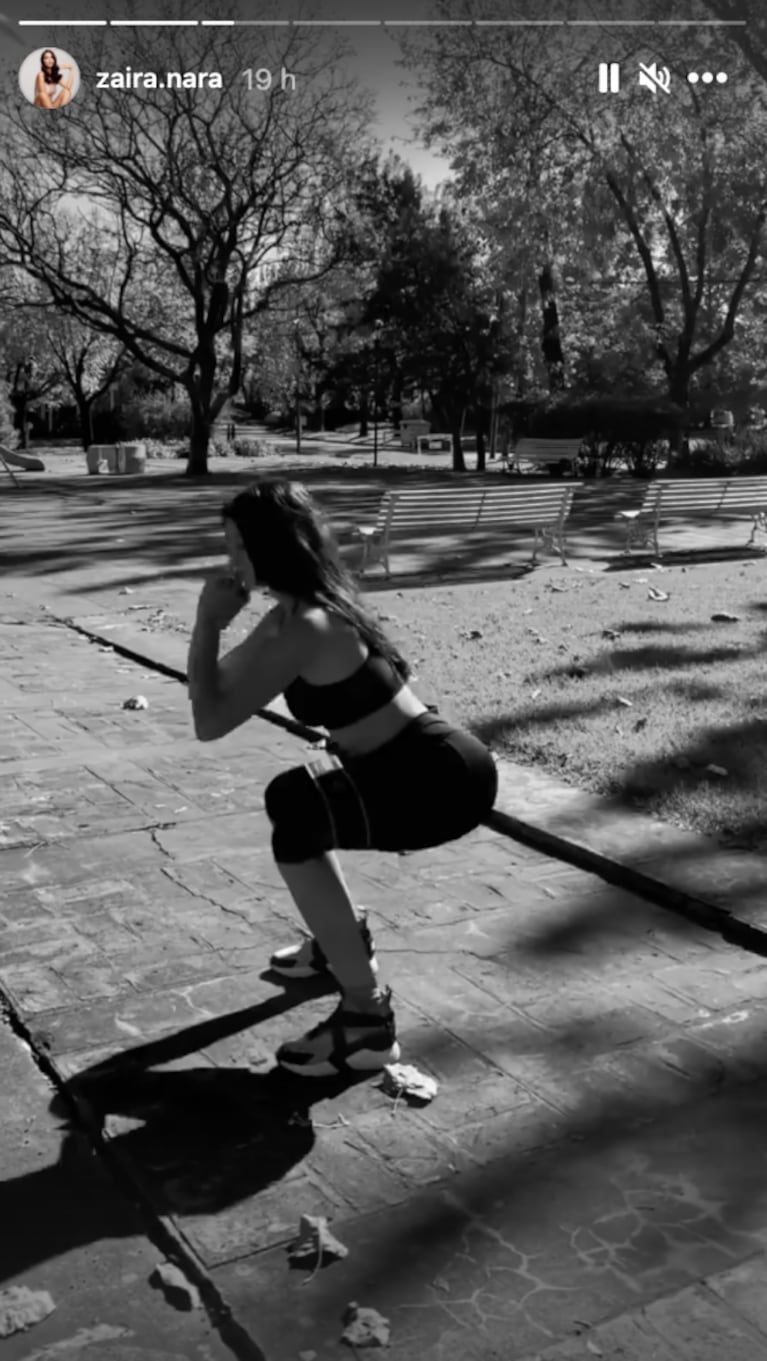 Zaira Nara compartió su fuerte rutina de entrenamiento con una amiga: "Mi compañera"