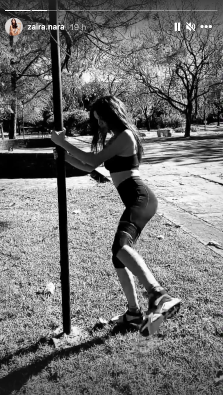 Zaira Nara compartió su fuerte rutina de entrenamiento con una amiga: "Mi compañera"