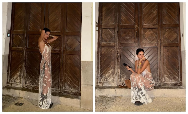 Zaira Nara deslumbró con un vestido traslúcido en Ibiza | Créditos: Instagram @zaira.nara
