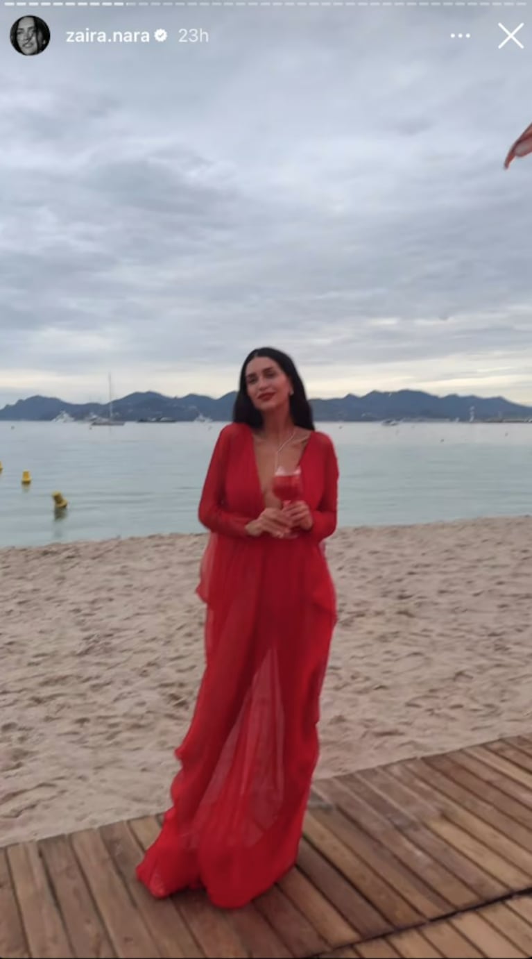 Zaira Nara deslumbró en Cannes con sus audaces looks y la acusan de haber tildado Instagram