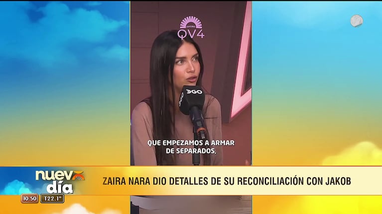 Zaira Nara habló de su reconciliación con el padre de sus hijos (Foto: captura de Nuevo Día).