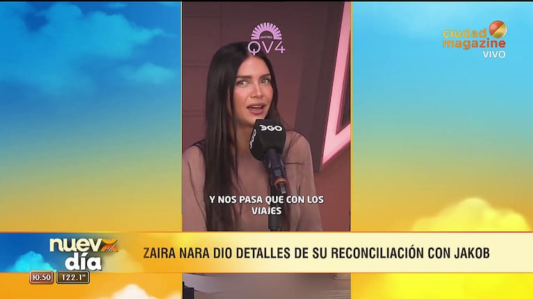 Zaira Nara habló de su reconciliación con el padre de sus hijos (Foto: captura de Nuevo Día).