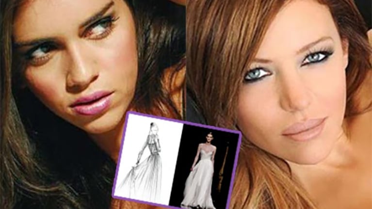 Zaira Nara habló sobre el famoso vestido para su boda con Diego Forlán. (Fotos: Web)