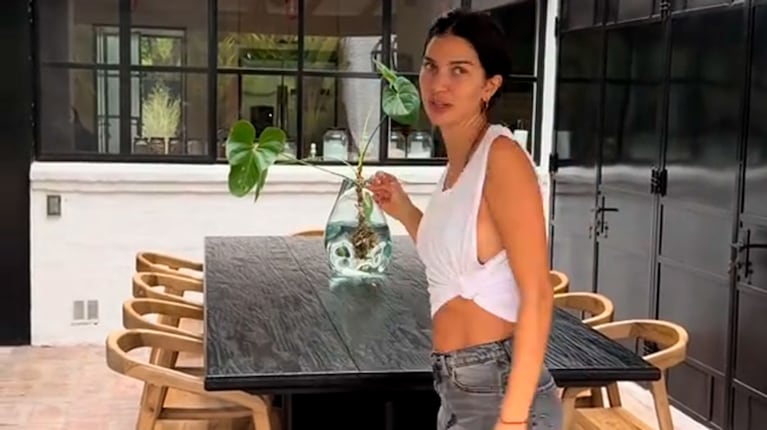 Zaira Nara mostró cómo renovó la galería de su casa (captura de Tik Tok)