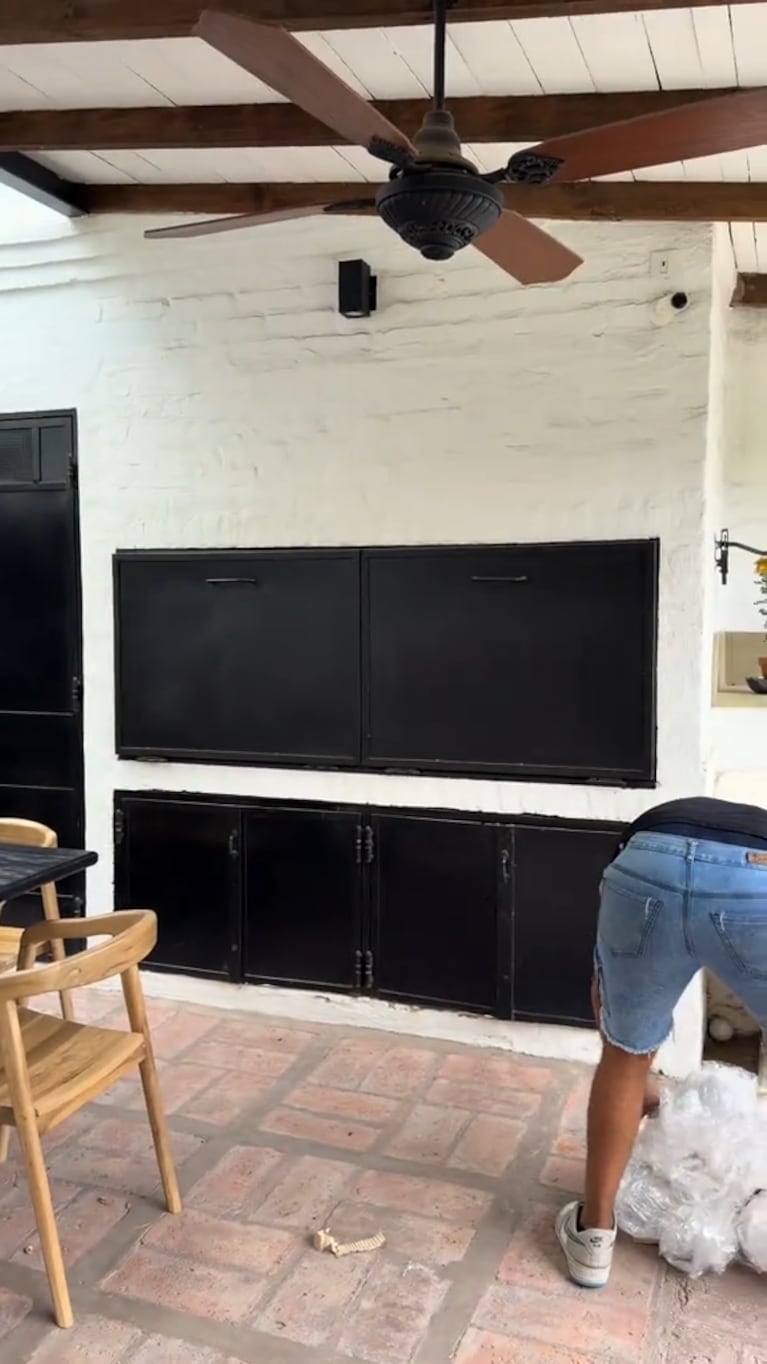 Zaira Nara mostró la galería de su casa y sorprendió con los cambios (captura de Tik Tok de Zaira Nara)