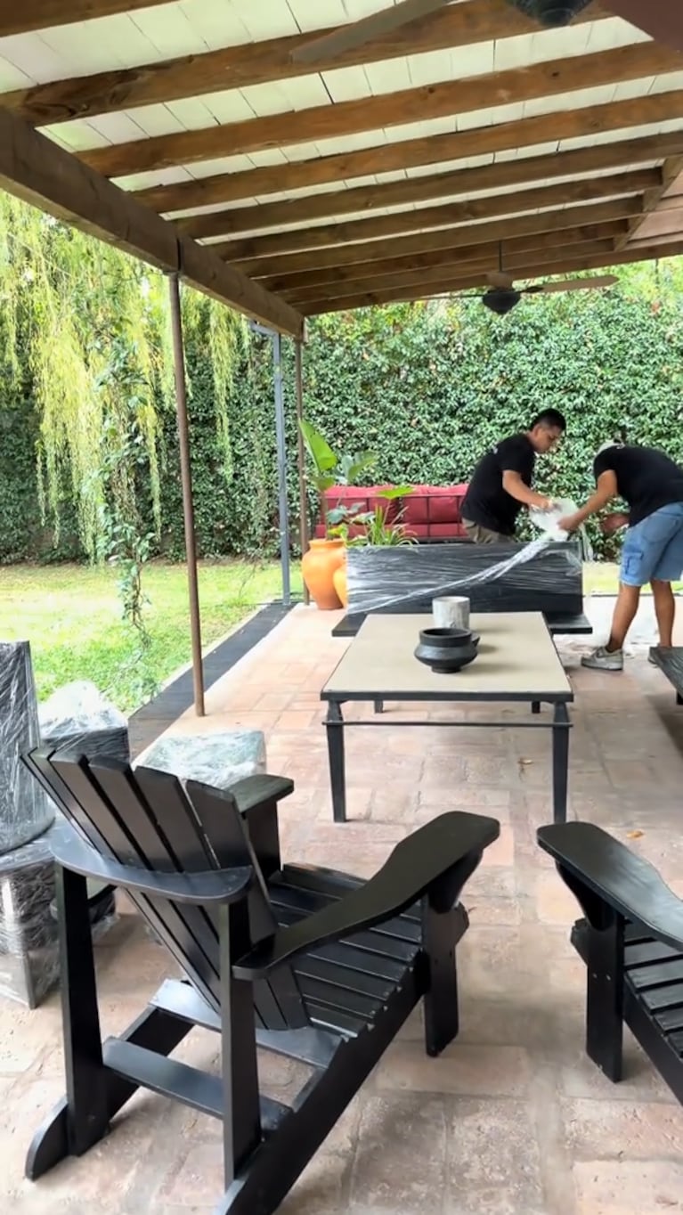 Zaira Nara mostró la galería de su casa y sorprendió con los cambios (captura de Tik Tok de Zaira Nara)