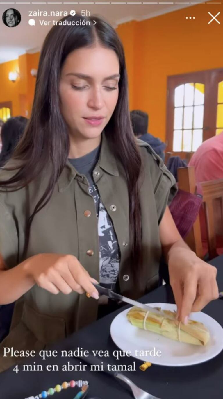 Zaira Nara mostró lo mucho que le costó abrir un tamal en Catamarca: "¿Todo mal voy a hacer?"