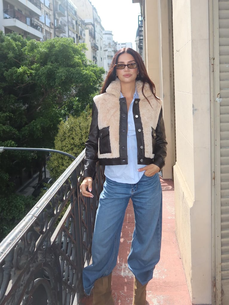 Zaira Nara posó con campera de corderito a 28 grados: “Invierno, cuando quieras”. Crédito: Instagram